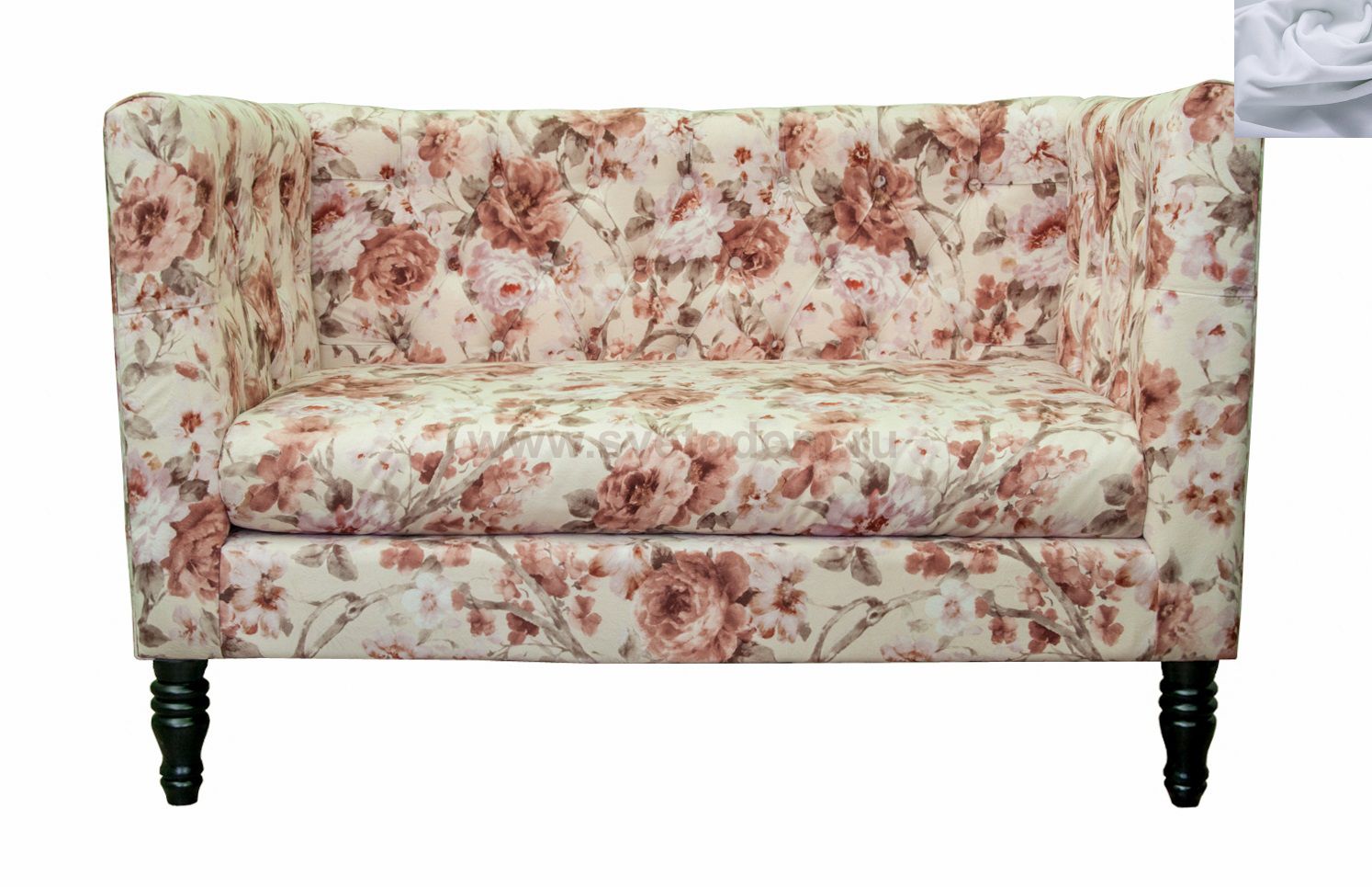Диван Rose Flower MAK interior KS-03-11-grey Серый