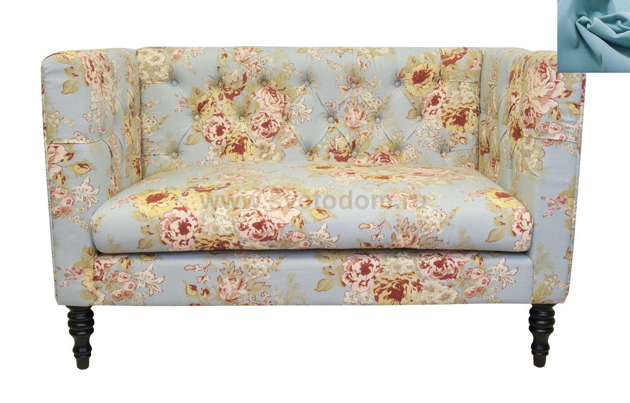 Диван Rose MAK interior KS-03-2-teal Голубой