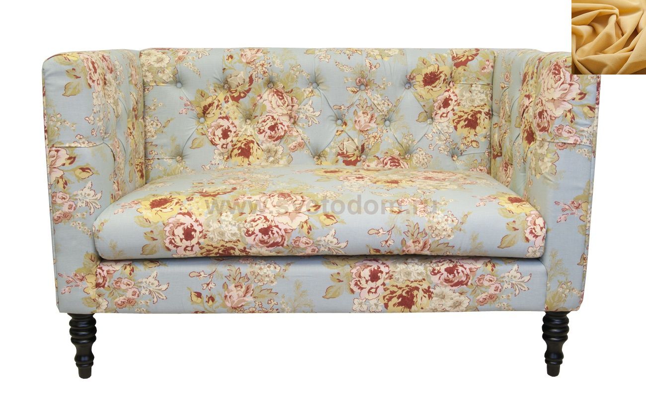 Диван Rose MAK interior KS-03-2-yellow Желтый
