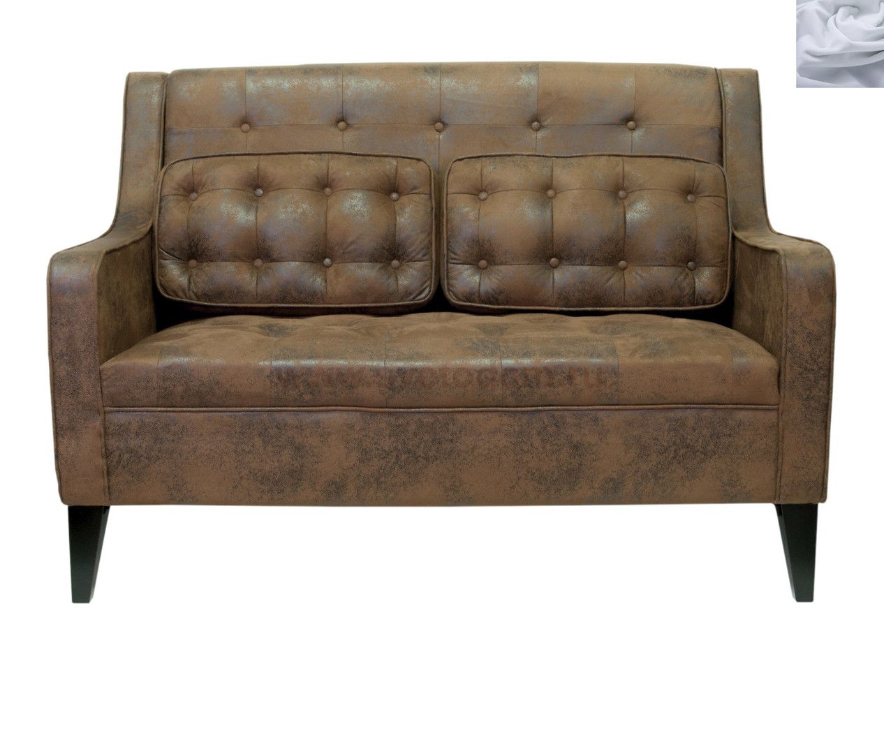 Дизайнерский двухместный диван Hublon Серый MAK interior KS-995-2-grey Серый