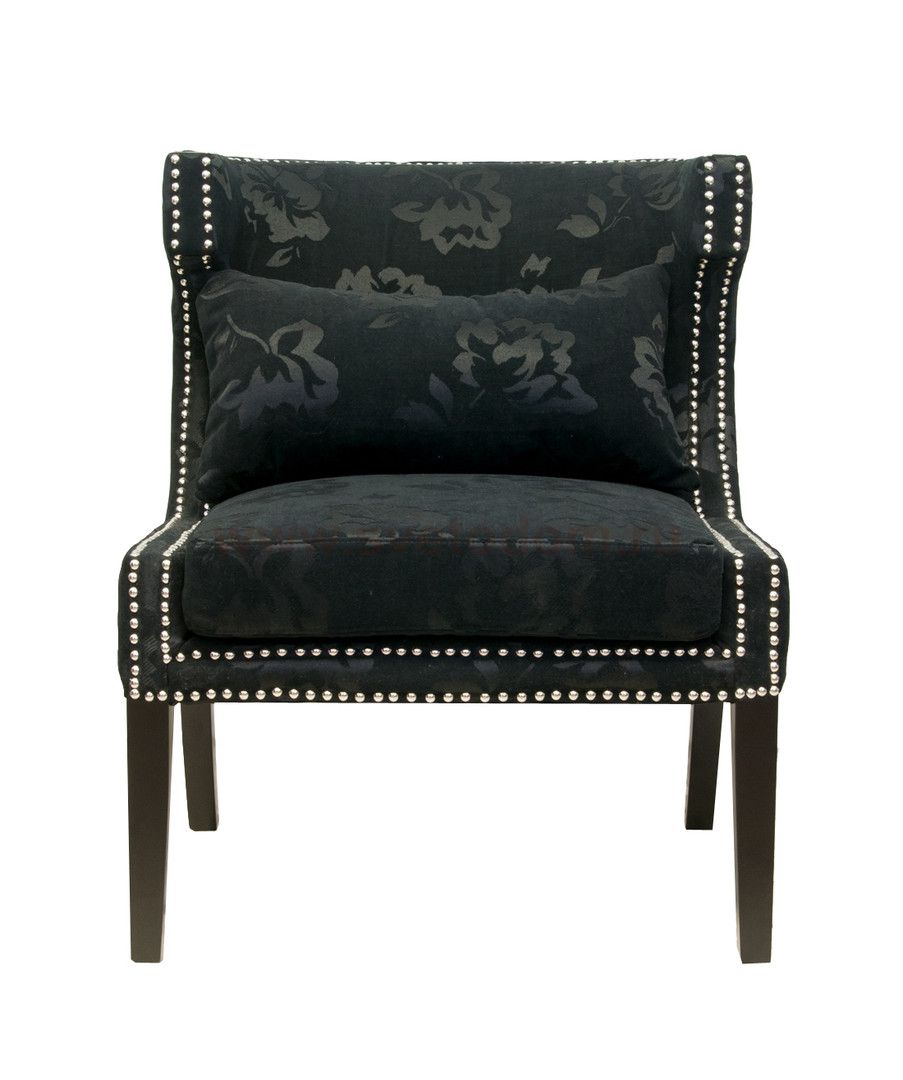 Мягкое полукресло с подлокотниками Suza Black MAK interior KY-3184-B Черный