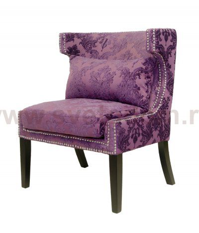 Мягкое полукресло с подлокотниками Suza Violet MAK interior KY-3184-V Фиолетовый