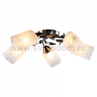 Светильник потолочный Kotika-CL60E14*5AB металл, стекло E14*60W*5