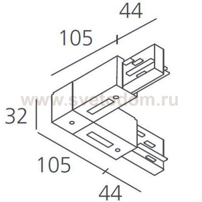 Крепление 3 Artemide L171120 3-Circuit Tracks