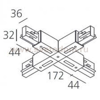 Крепление 3 Artemide L171420 3-Circuit Tracks