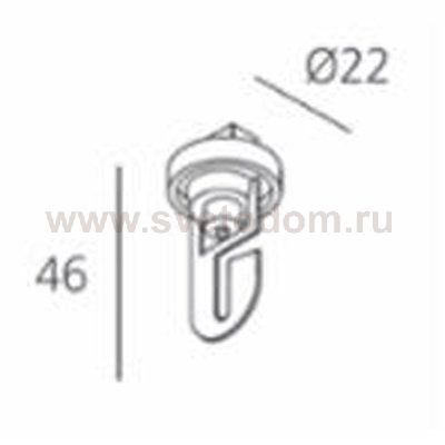 Крепление-крюк 3 Artemide L173420 3-Circuit Tracks