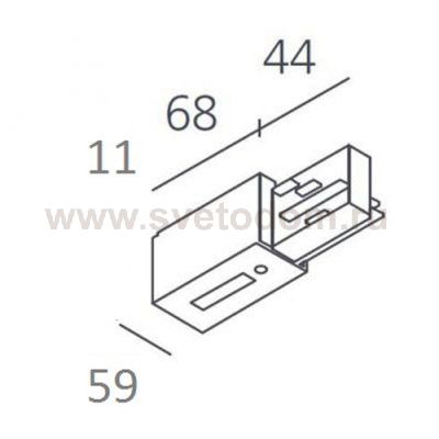 Заглушка питающая 3 Artemide L176420 3-Circuit Tracks