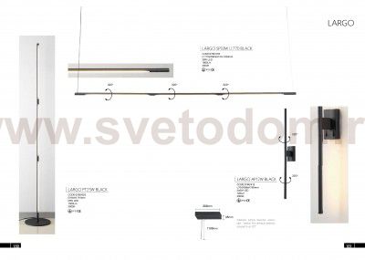 Светильник подвесной Crystal Lux LARGO SP33W L1770 BLACK (0780/233)