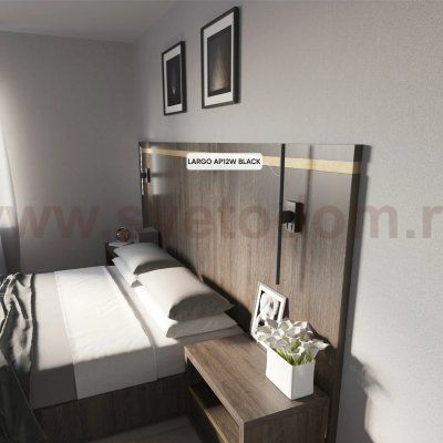 Светильник бра Crystal Lux LARGO AP12W BLACK (0780/412)