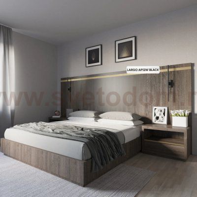 Светильник бра Crystal Lux LARGO AP12W BLACK (0780/412)