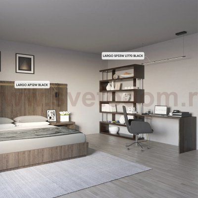 Светильник бра Crystal Lux LARGO AP12W BLACK (0780/412)