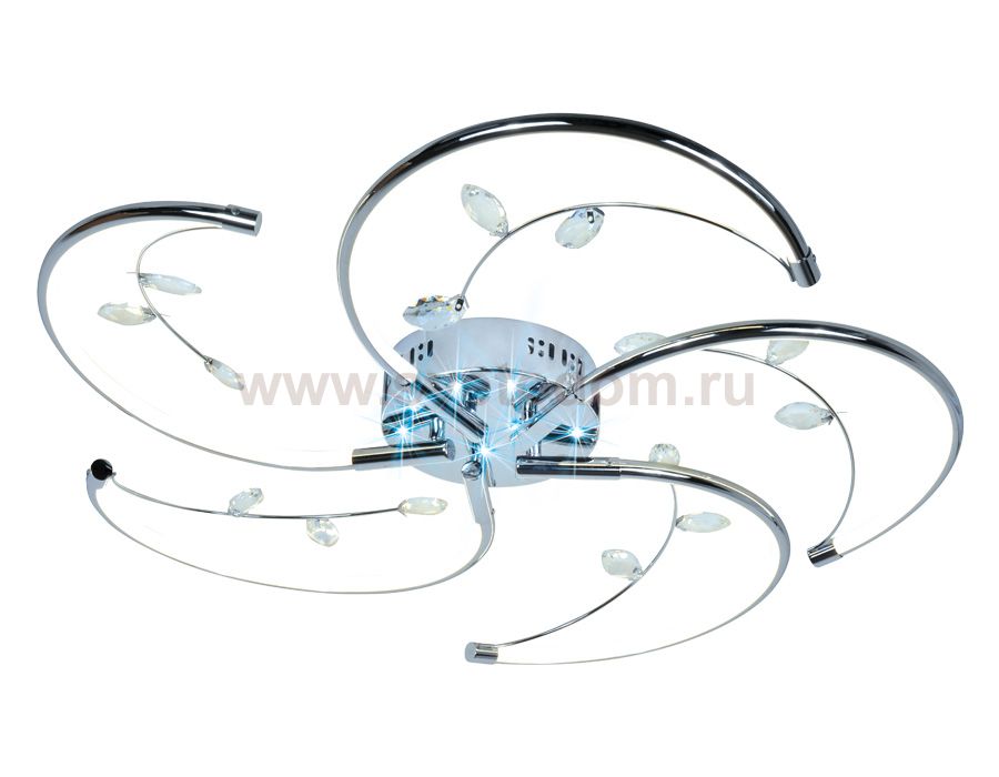 Люстра потолочная Ambrella LC556/5 CH хром 60W 4200K 630*630*130 (ПДУ для RGB подсветки) LINE