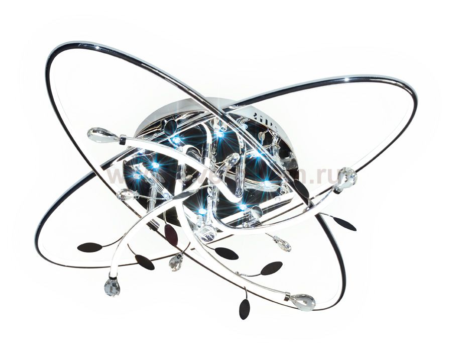 Люстра потолочная Ambrella LC557/8 CH хром 72W 4200K 620*620*160 (ПДУ для RGB подсветки) LINE