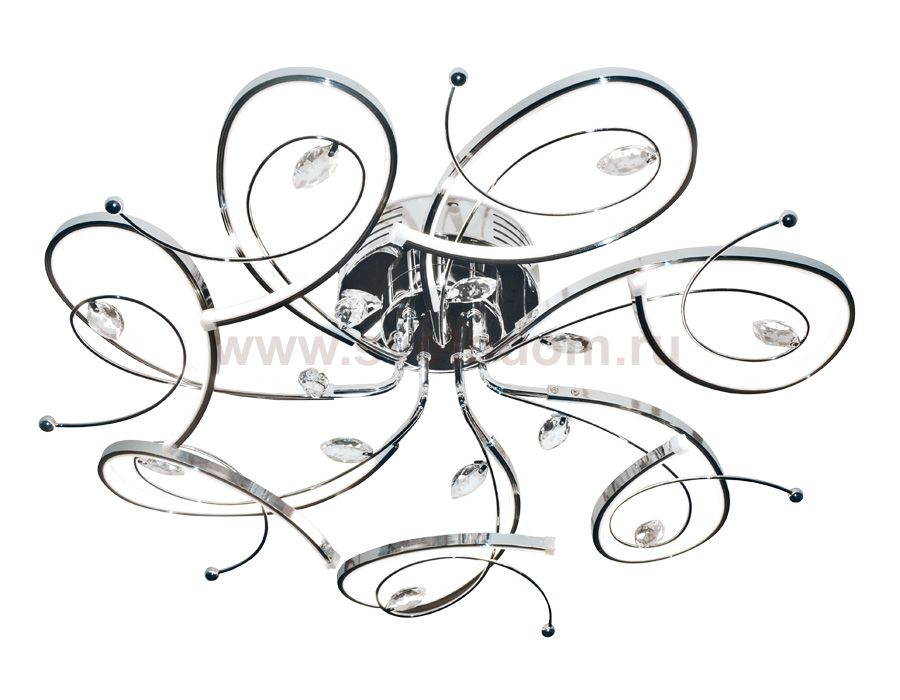 Люстра потолочная Ambrella LC562/7 CH хром 98W 4200K 750*750*160 (Без ПДУ) LINE