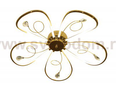 Люстра потолочная Ambrella LC576/5 GD золото 65W 4200K 620*620*110 (Без ПДУ) LINE
