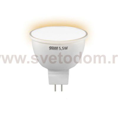 Лампа Gauss LED Elementary MR16 GU5.3 5.5W 2700К (LD13516)