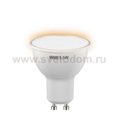 Лампа Gauss LED Elementary MR16 GU10 5.5W 430lm 2700К (LD13616)