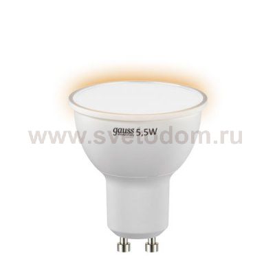 Лампа Gauss LED Elementary GU10 5.5W 450lm 4100К (13626)