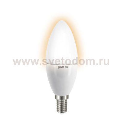 Лампа Gauss LED Elementary Свеча 6W E14 450lm 4100K (33126)