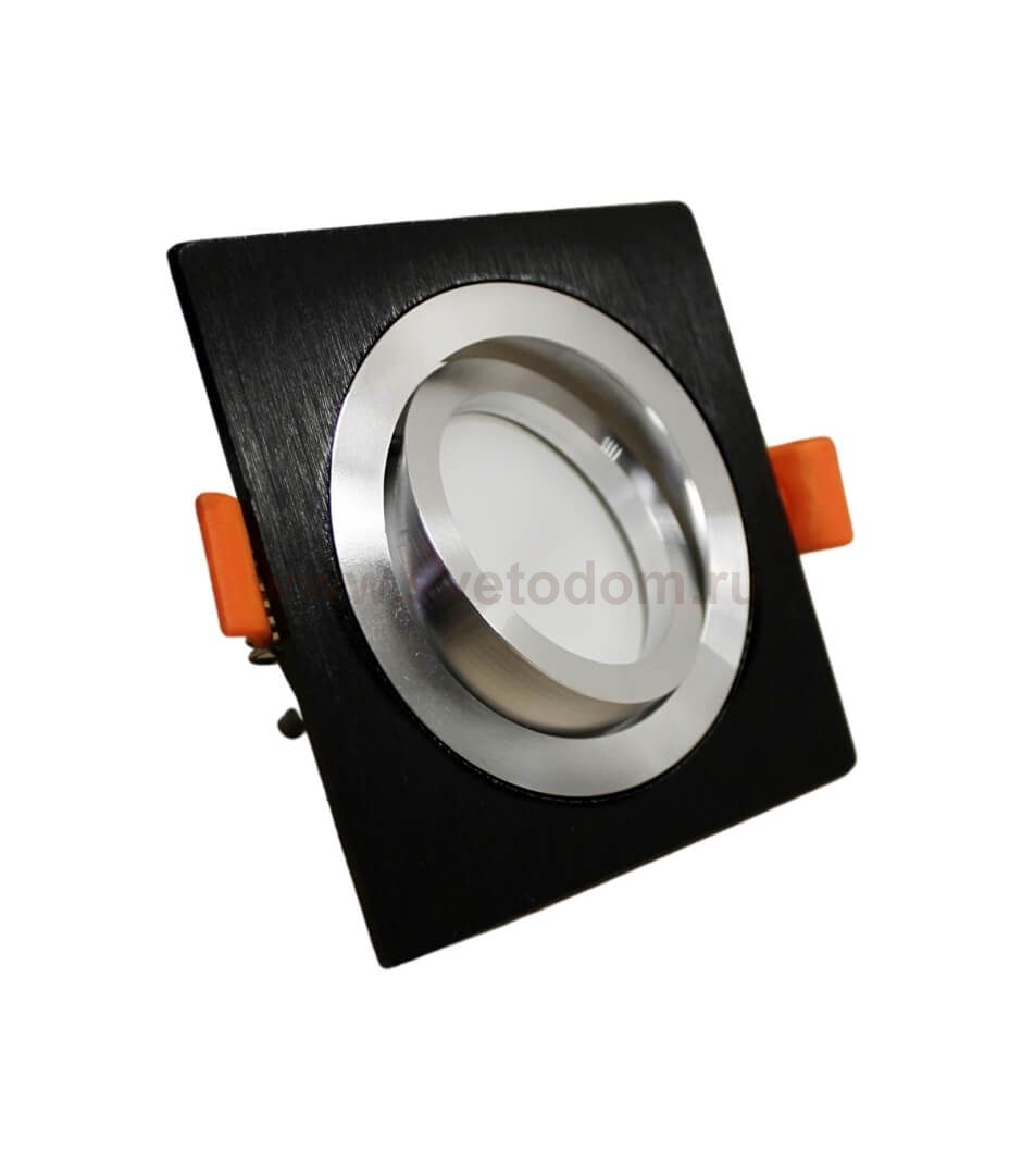 Встраиваемый точечный светильник Lumina Deco Luka LDC 8062-JP-L90*W90 BK+SL