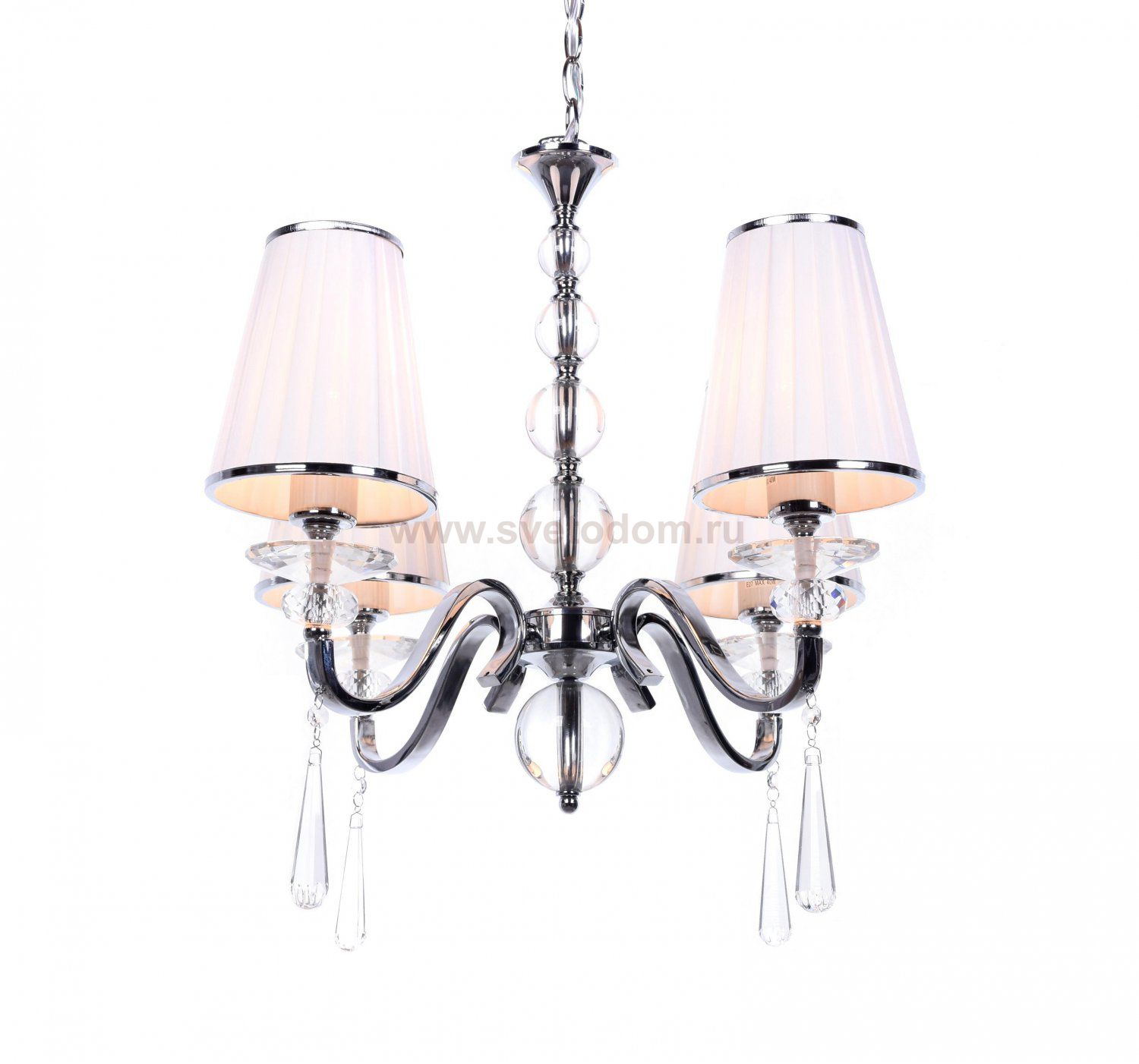 Хрустальная подвесная люстра Lumina Deco Federrica LDP 1158-4 WT