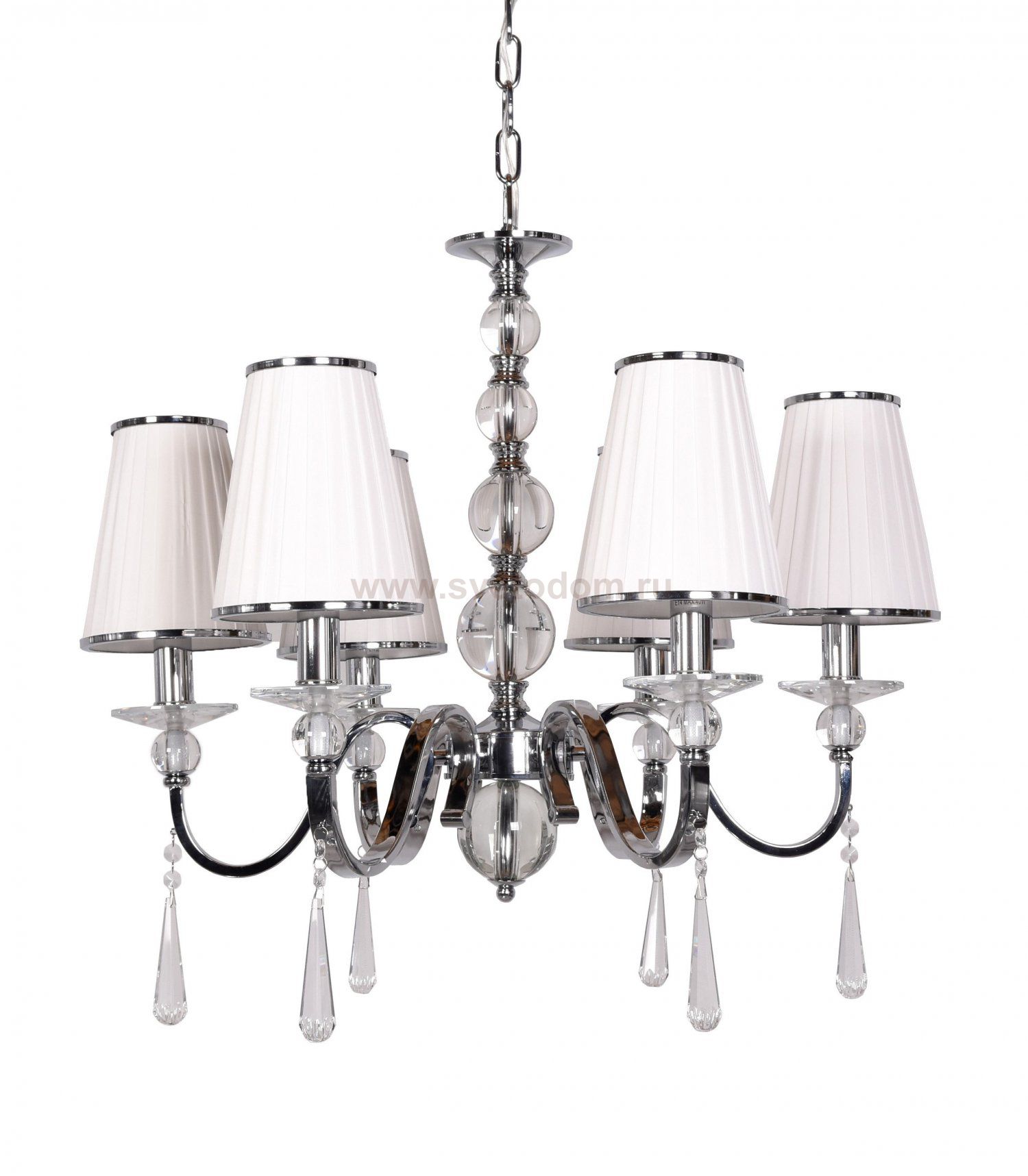 Хрустальная подвесная люстра Lumina Deco Federrica LDP 1158-6 WT