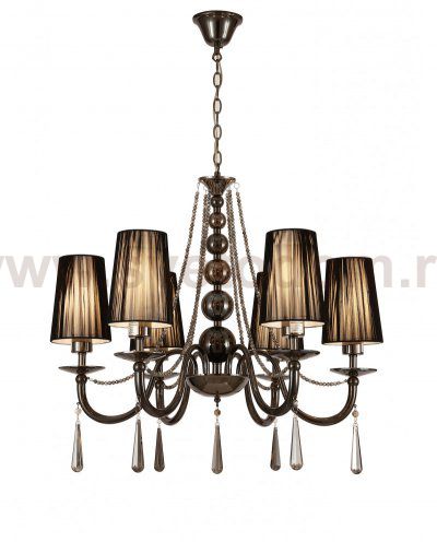 Хрустальная подвесная люстра Lumina Deco Fabione LDP 1200-6 BK