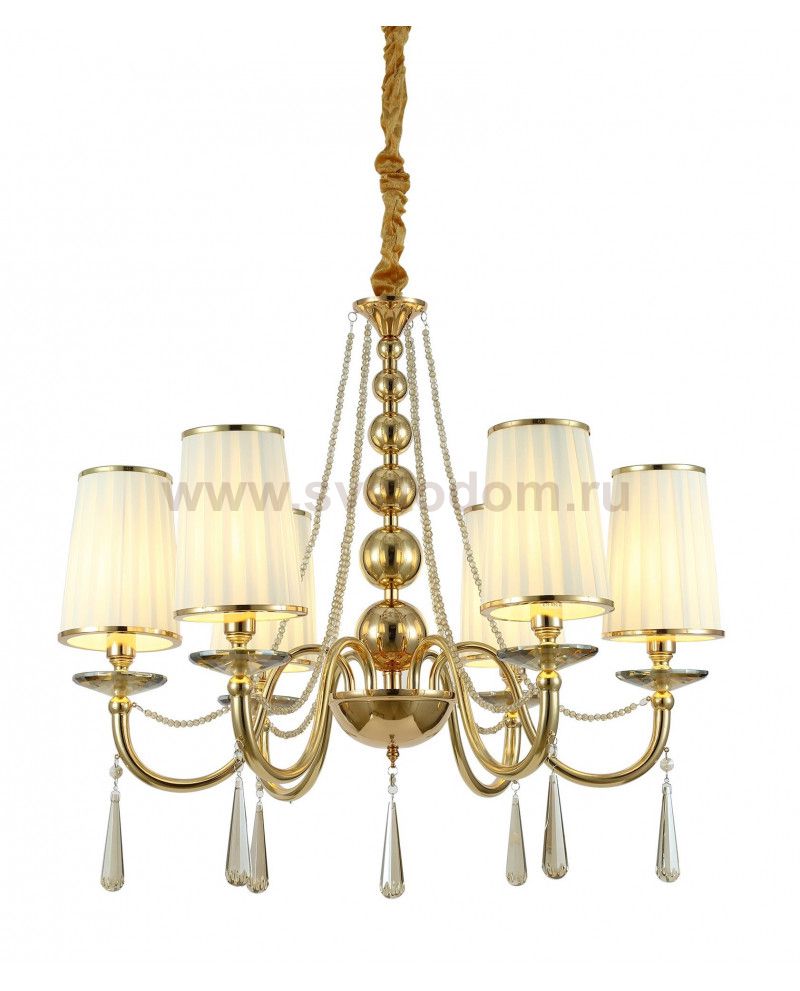 Хрустальная подвесная люстра Lumina Deco Fabione LDP 1200-6 F.GD