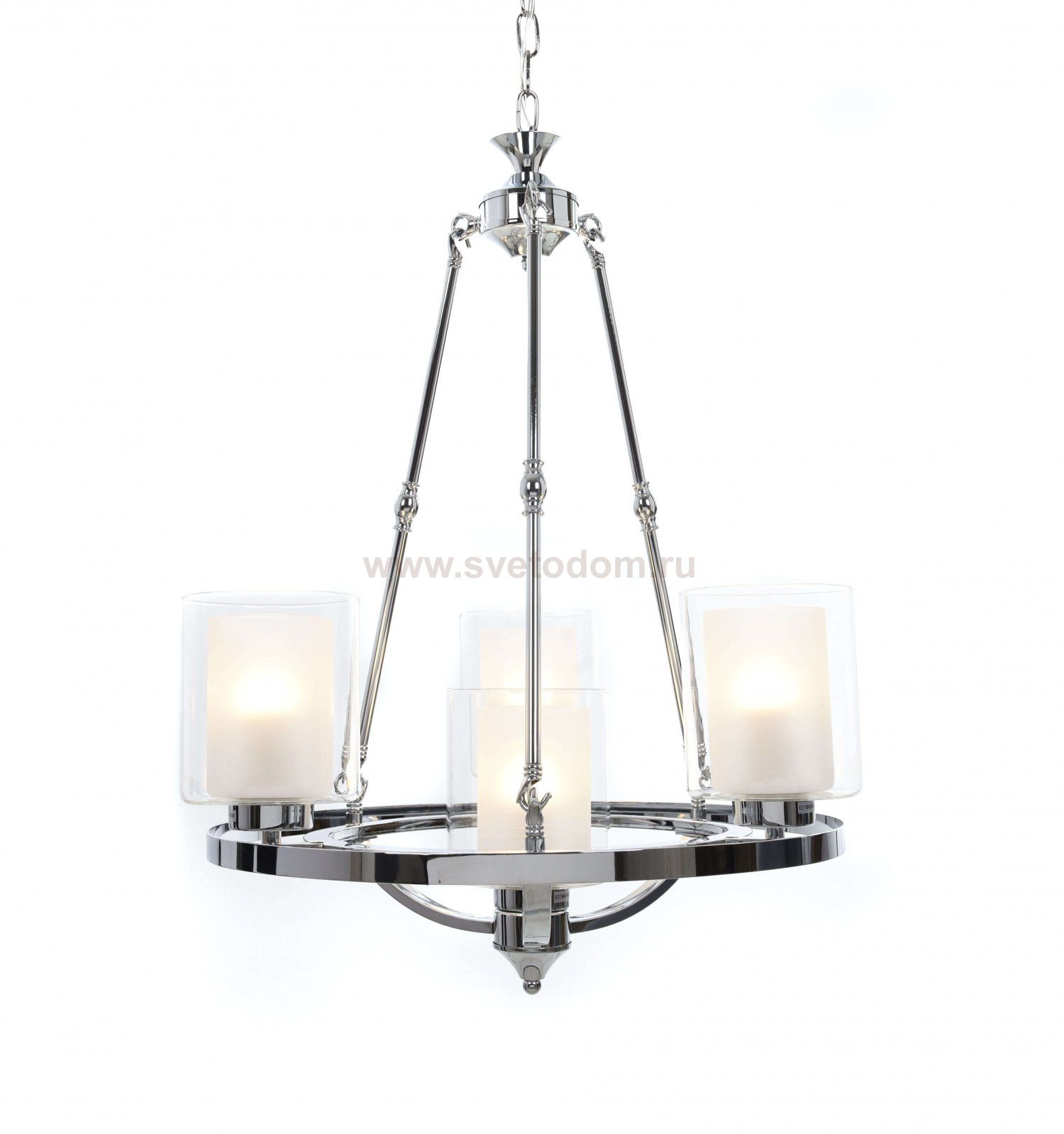 Подвесная люстра Lumina Deco Santini LDP 1220-4 CHR+WT