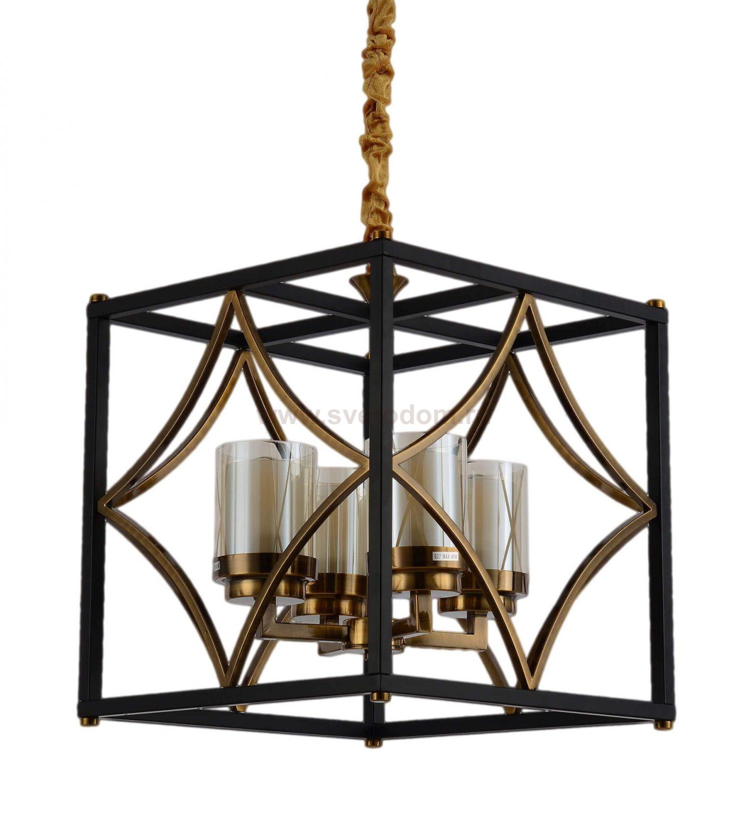 Подвесная люстра Lumina Deco Quadrato LDP 1223-4 BK+MD