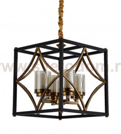 Подвесная люстра Lumina Deco Quadrato LDP 1223-4 BK+MD