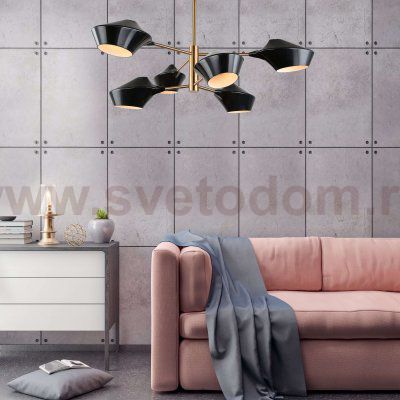 Подвесной светильник Lumina Deco Romina LDP 6037-6 BK+GD