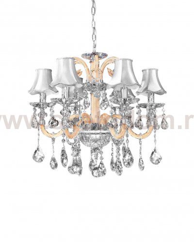 Хрустальная подвесная люстра Lumina Deco Denica LDP 66249-6 WT