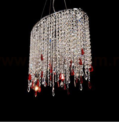 Хрустальная подвесная люстра Lumina Deco Aldonea LDP 7051-4 CHR