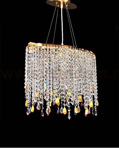 Хрустальная подвесная люстра Lumina Deco Aldonea LDP 7051-4A GD