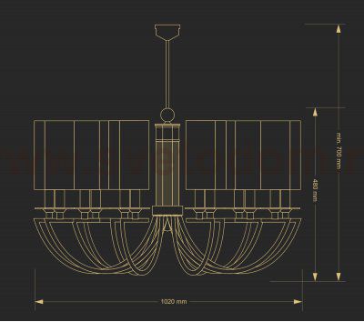 Люстра Kutek LEA LEA-ZW-12(BN/A)