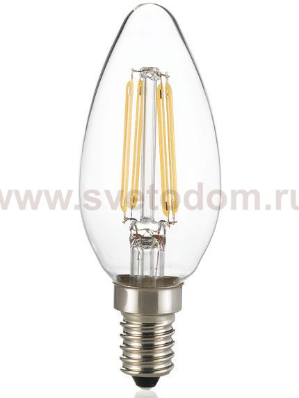 Лампочка Ideal lux LED CLASSIC E14 4W OLIVA TRASPARENTE 4000K