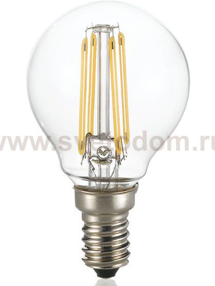Лампочка Ideal lux LED CLASSIC E14 4W SFERA TRASPARENTE 4000K