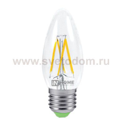 Лампа светодиодная LED-СВЕЧА-deco 5Вт 230В Е14 4000К 450Лм прозрачная IN HOME