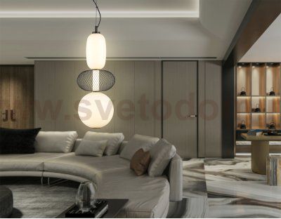 LH11008 BK/FR черный/белый матовый 24W 3000K D220*570