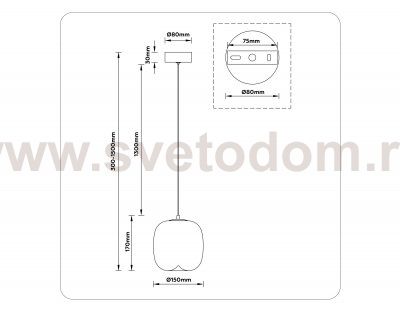 LH11092 BK/SM черный/дымчатый 4W 3000K D150*170