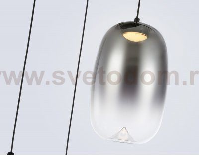 LH11099/3 BK/SM черный/дымчатый 12W 3000K D350*1505