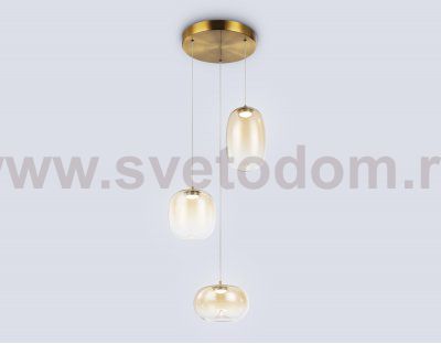 LH11105/3 BS/TI латунь/янтарь 12W 3000K D350*1505