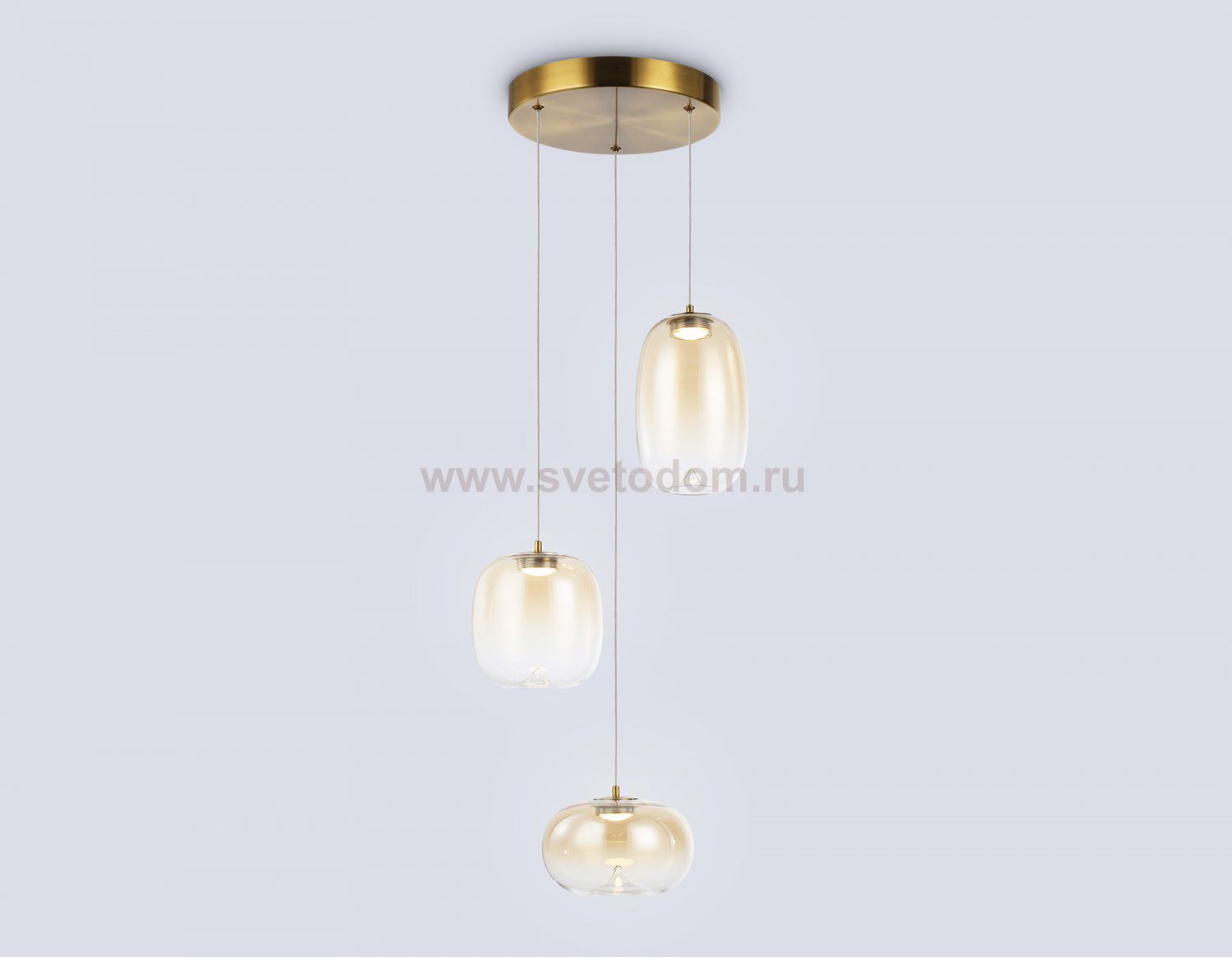 LH11105/3 BS/TI латунь/янтарь 12W 3000K D350*1505