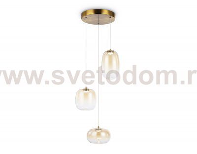 LH11105/3 BS/TI латунь/янтарь 12W 3000K D350*1505