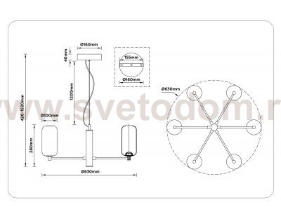 LH11107/6 WH/FR белый/белый матовый 24W 3000K D630*280
