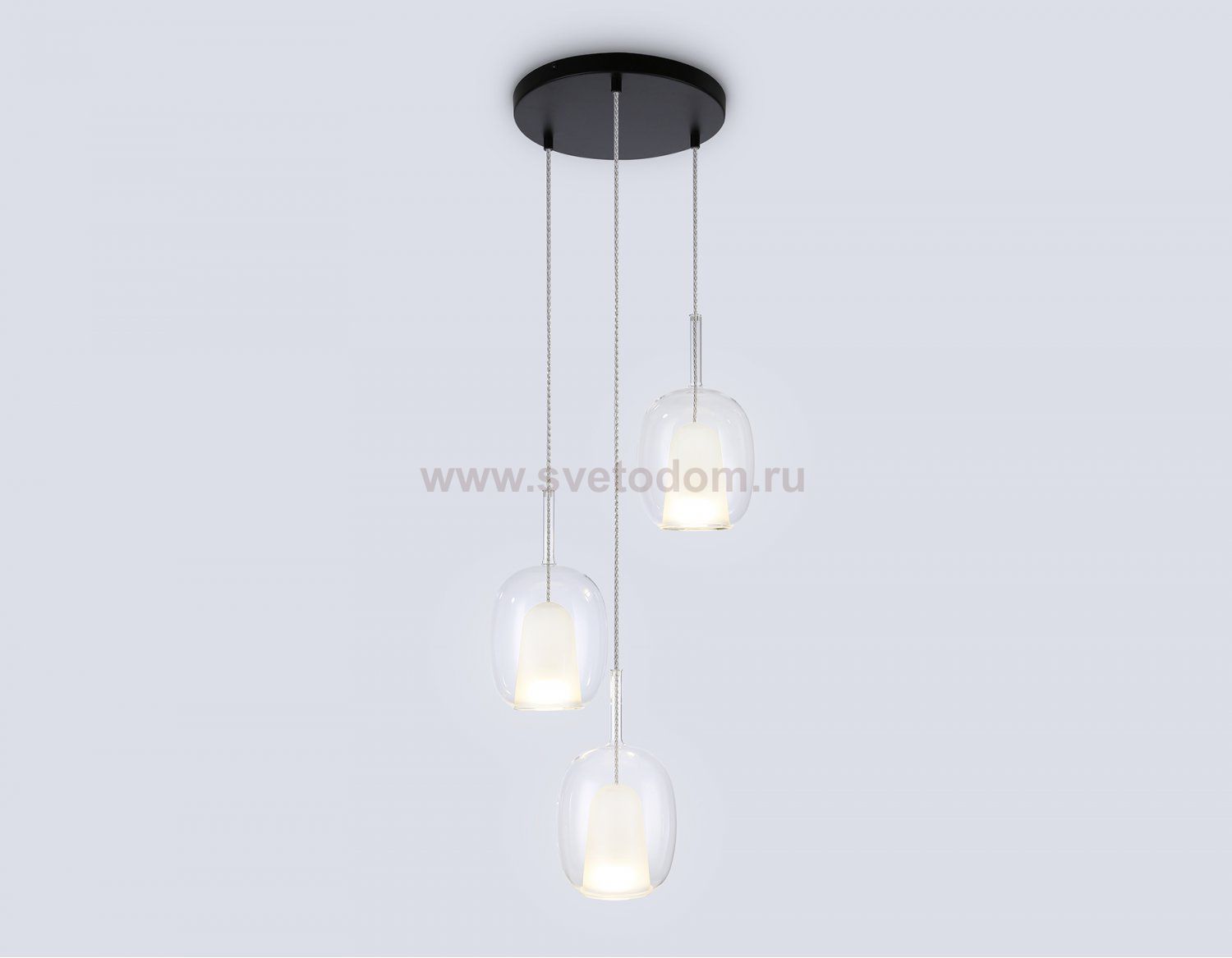 LH11151/3 BK/WH/CL черный/белый/прозрачный E27*3 max 60W D425*1500