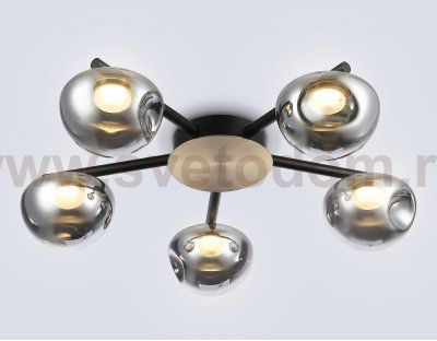 LH12009/5 BK/GD/SM черный/золото/дымчатый 30W 3000K D790*180