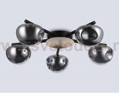 LH12009/5 BK/GD/SM черный/золото/дымчатый 30W 3000K D790*180