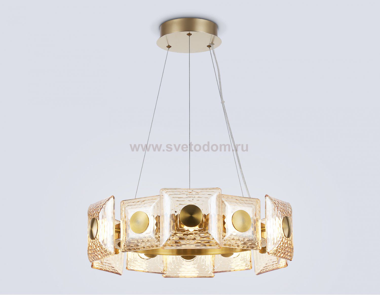 LH31021 BS/TI латунь/янтарь 56W 3000K D570*150